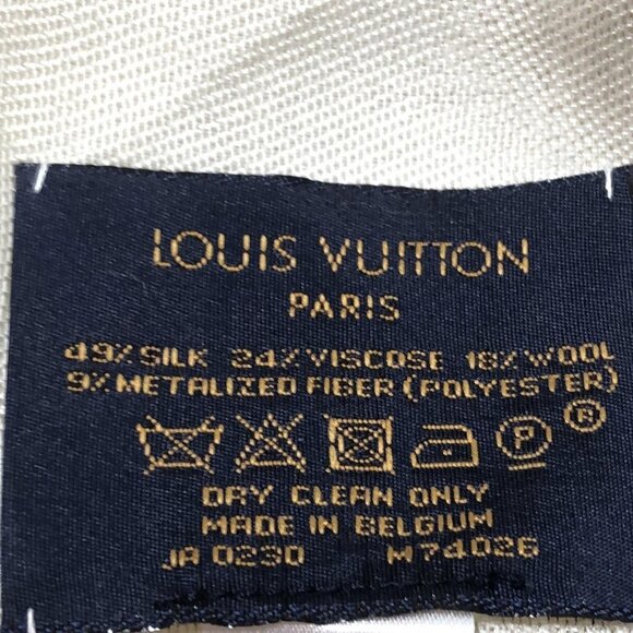 Auth LOUIS VUITTON Shawl Monogram Shine - Picture 9 of 11